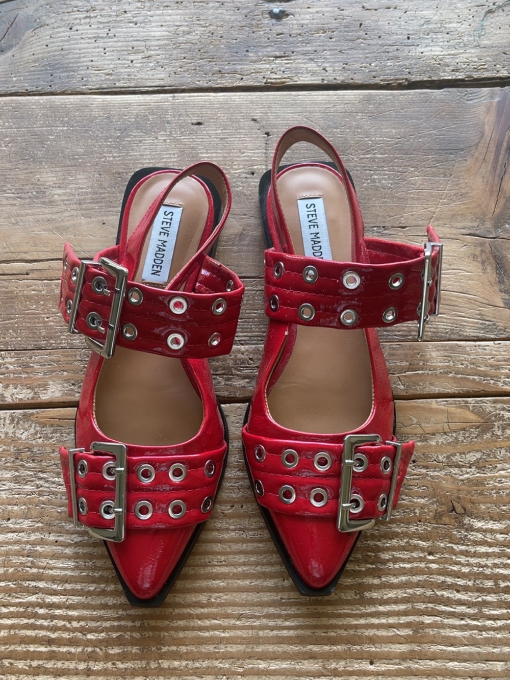 Steve Madden Graya Flats in Red Patent